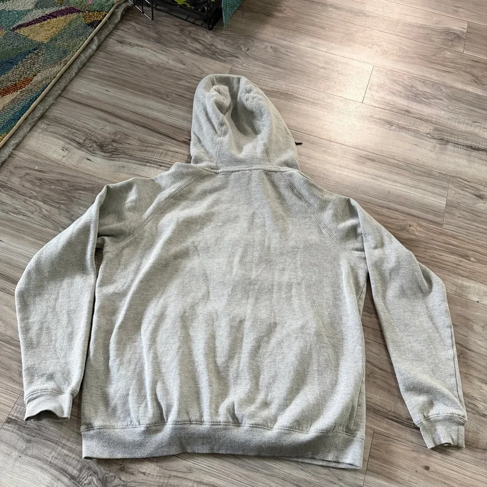 UConn Huskies Womens Medium Hoodie Colosseum Gray Fleece Funnel Neck Sweatshirt